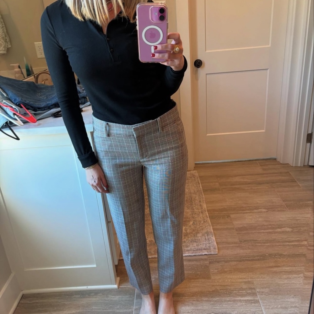 Loft Slim Fit Plaid Pants
